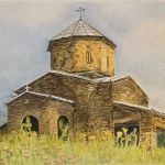 Shenako Kirche, Georgien (Pastell)