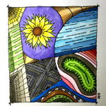Doodle "Sonnenblume" (Fineliner 0,2mm und Copics)