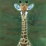 Giraffe (Pastell auf Pastellmat)